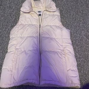old navy white puffer vest